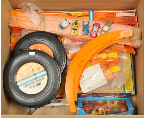 Hot Wheels (Mattel) Mixed group to Include Picture Maker, 2 X Rally car cases, Stunt Action set, Plus unboxed Redlines to Inc