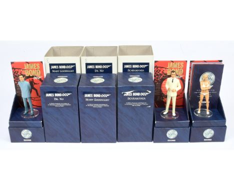 Corgi Icon Figures "James Bond" group of 3 to include (1) "Dr No"; (2) "Scaramanga" and (3) "Honey Ryder" - conditions are ge