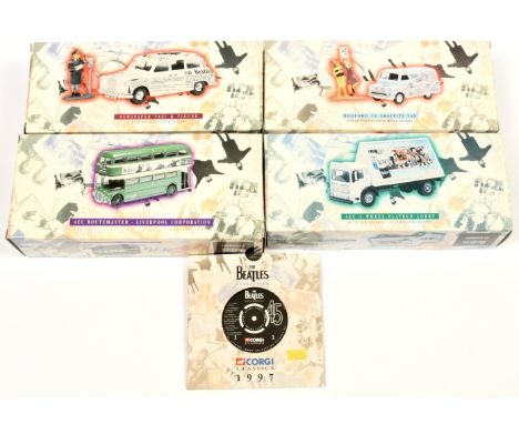 Corgi Classics "The Beatles" Group Of to Include Bedford van, "Taxi" Cab plus others - conditions are generally Near Mint to 