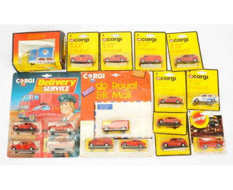 Corgi 281 Mini Metro "Datapost" plus a Group of Juniors "Royal Mail" Related - to include Custom Van, Land Rover, Ford Escort