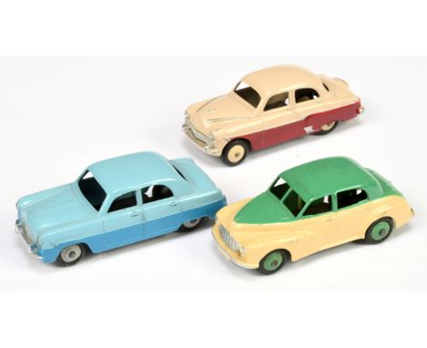 Dinky Toys Group to include (1) Ford Zephyr Two-Tone Blue, (2) Vauxhall Cresta Two-Tone (some super-detailing) and (3) Morris