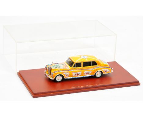 TSM True Scale Miniatures (1/43rd) 1965 Rolls Royce Phantom "John Lennon" Yellow body with psychedelic finish - Near Mint wit