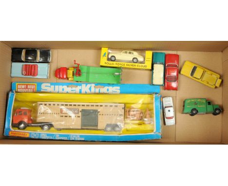 Matchbox Super Kings K8 Animal Transporter, Budgie Toys Rolls Royce - both in Fair to Good boxes plus unboxed to include Chad