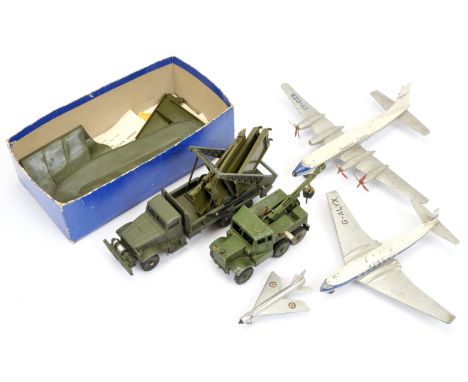 Dinky Toys Group to Include - 3 X Aircraft - Comet "BOAC" , plus others, Military Scammell Recovery Tractor and French Dinky 