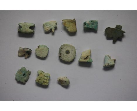 Egyptian Wadjet Eye of Horus Group, Late Period, 664-332 BC.&nbsp; &nbsp;A mixed group of Eye of Horus amulets consisting of 