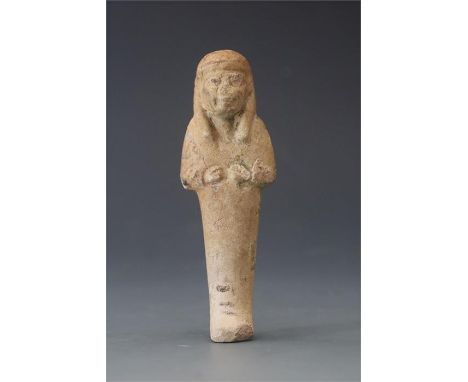 Egyptian Faience Shabti, Third Intermediate Period, C. 1070 - 718 BC.  An inexpensive Egyptian Third Intermediate Period shab