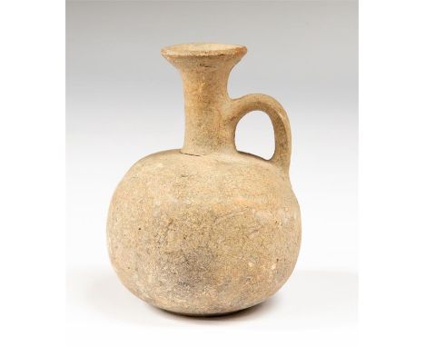 Cypriot single handled jug, 800 BC.&nbsp; &nbsp;A ceramic single handled jug with rounded bottom. Ex. London Collection, form