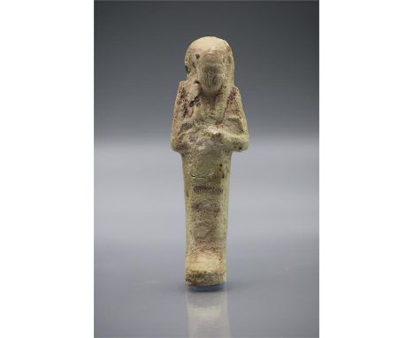 Egyptian Faience Shabti, Third Intermediate Period, C. 1070 - 718 BC.  An inexpensive Egyptian Third Intermediate Period shab