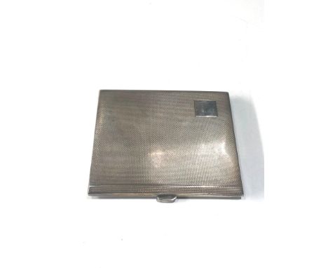 Engine turned silver cigarette case weight 132g 