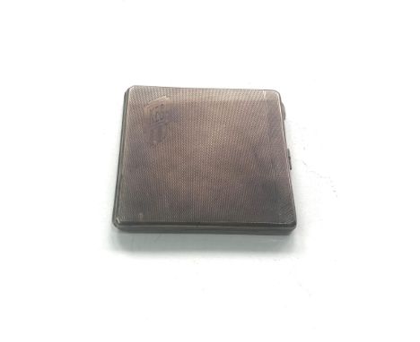 Engine turned silver cigarette case weight 119g 