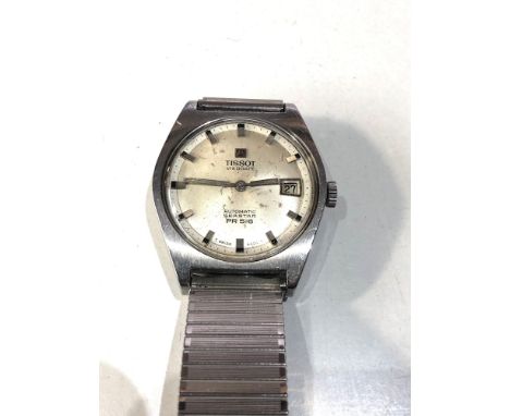 Gents vintage Tissot Visodate automatic seastar PR 516 wristwatch watch will tick if shaken no warranty is given 