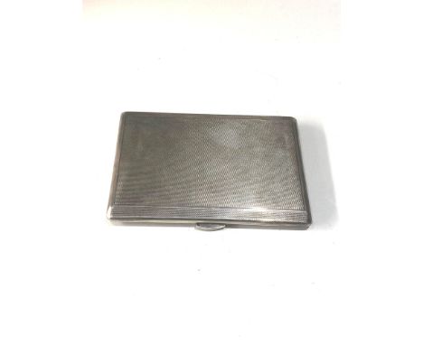 Engine turned silver cigarette case weight 187g 