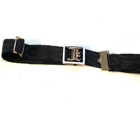 9ct gold antique ribbon bracelet w/ seed pearl &amp; enamel missing 1 seed-pearl 