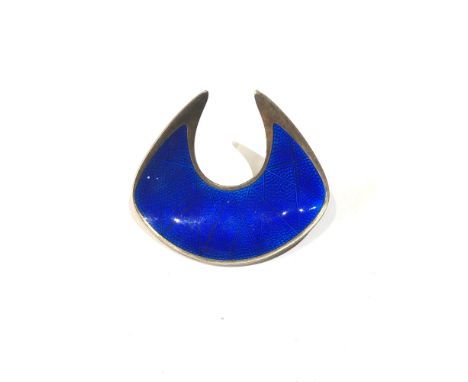 Vintage  silver enamel norway enamel brooch by osvais measures approx 5cm by 4.2cm 