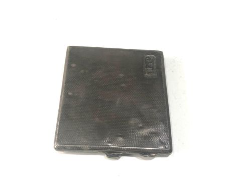 Engine turned silver cigarette case weight 120g 