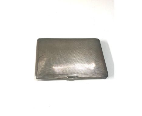 Engine turned silver cigarette case weight 160g 
