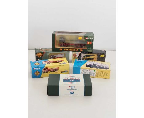 A group of CORGI 1:50 scale commercial vehicles, to include a Fuelling the Fifties Guy Invincible 'Regent Oil' and a British 