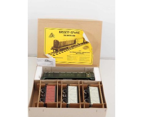 A BASSETT LOWKE (by CORGI) O Gauge BL99027 ' The Diesel Era' freight set with a No.D8001, Class 20 locomotive in  BR green li