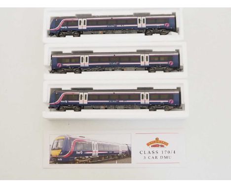 A BACHMANN OO gauge 32-463 class 170/4 Turbostar 3-car DMU 'First Scotrail' - G/VG in G box
