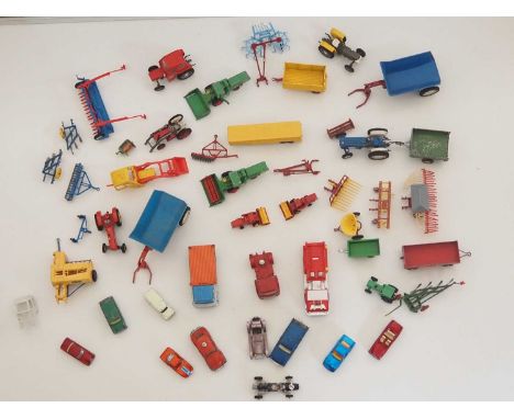 A mixed group of playworn diecast to include CORGI, LONE STAR, BRITAINS, DINKY and BRITAINS - F/G all unboxed (Q)