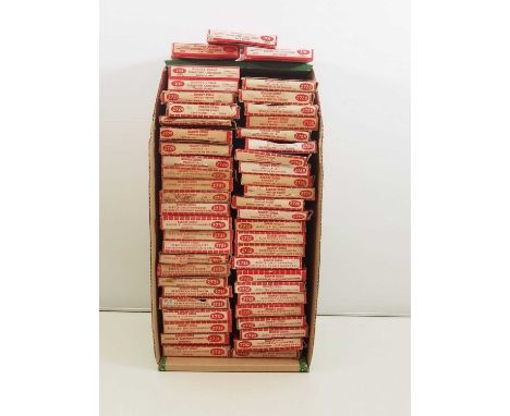 A large quantity of boxed HORNBY DUBLO OO gauge 2-rail manual and electric points and crossings - G/VG in G boxes (51)