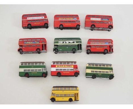 A group of unboxed 1:50 scale diecast buses, mostly London Transport, to include SOLIDO and CORGI - G/VG, all unboxed (10)