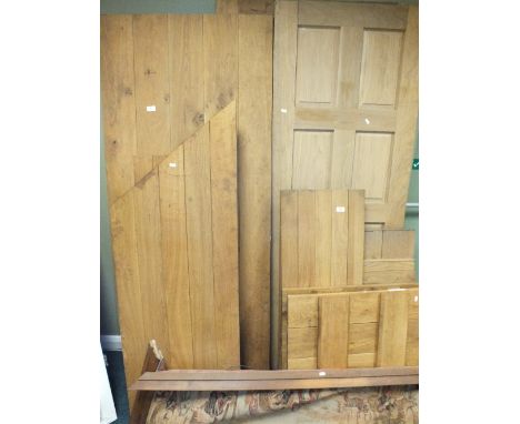 A quantity of assorted doors and timber, mostly light oak (a quantity)