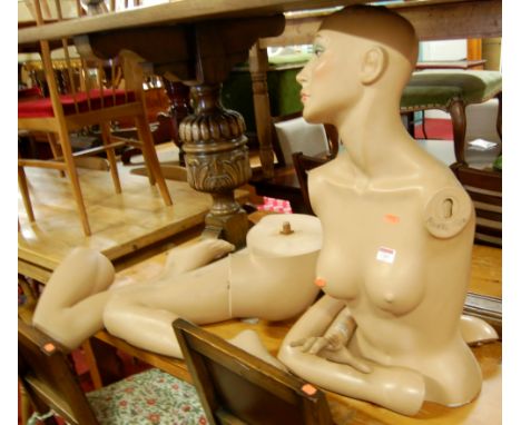 A mid-20th century female shop display mannequin 