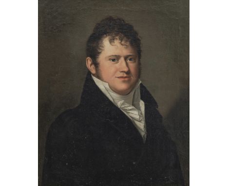 Rincklake, Johann Christoph (attr.)Harsewinkel 1764 - Münster 181361 x 48,5 cmPortrait des Baron Spiegel in dunklem Rock. Por