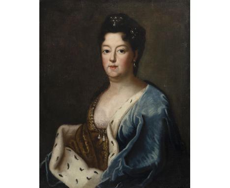 Deutsche Schule18. Jhdt.81 x 66 cm(Erratum: Das Gemälde zeigt Therese Kunigunde von Polen).Sibylla Augusta von Sachsen-Lauenb