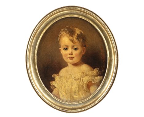 Lauchert, Richard L.Sigmaringen 1823 - Berlin 186947 x 40 cmPortrait des Meinrad von Lauchert (geb. 1865), Sohn des Künstlers