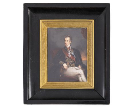Lawrence, Thomas (nach)Bristol 1769 - London 183010,8 x 8,2 cmPortrait des Fürsten Metternich. Monogrammiert IS, 2. Hälfte 19