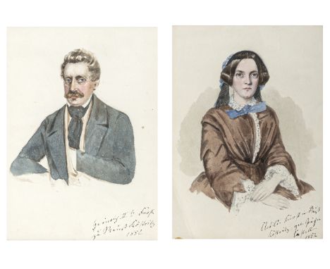Lauchert, Richard L.Sigmaringen 1823 - Berlin 186917 x 12 cmPortraits Heinrich II. Fürst zu Reuss Köstritz. Portrait der Clot