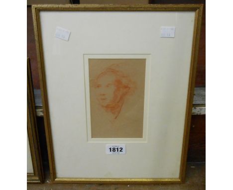 A gilt framed early 19th Century Dutch school ochre portrait sketch - bearing The Court Gallery (Surrey) label verso
