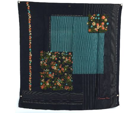 CHRISTIAN DIOR Three vintage square silk scarves (3 items)Condition Report:  Good vintage condition