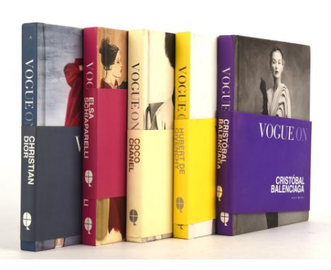 "VOGUE ON ..." Fashion books A5 size. CHRISTIAN DIOR * ELSA SCHIAPARELLI * COCO CHANEL* CRISTOBAL BALENCIAGA *HUBERT DE GIVEN