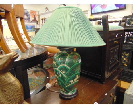 A decorative oriental lamp