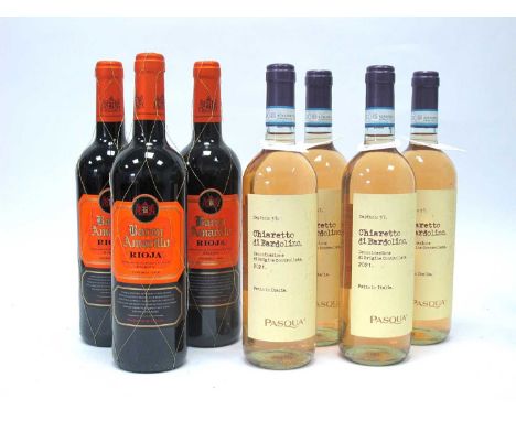 Wine - Baron Amarillo Rioja Reserva, 3 bottles; Chiaretto di Bardolino 2021, 4 bottles. (7)