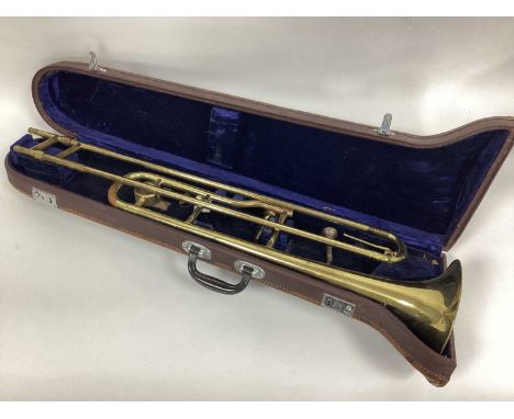 A Chinese 'Lark' Trumpet, in brass finish, model number M4027, in hard case.