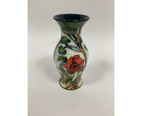 A Moorcroft Pottery Vase, painted in the 'Symbols of Remembrance' design by Nicola Slaney, shape 226/7, limited edition No 12