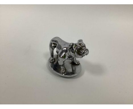 An Art Deco Style Chrome Car Mascot, in the form of a British Bulldog, 7.5cm high.