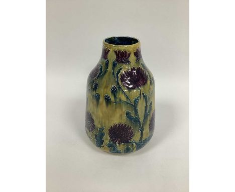 A Hancock and Sons 'Morris' Ware Vase, designed by George Cartlidge (1868-1961), signed, of tapered form painted with purple 