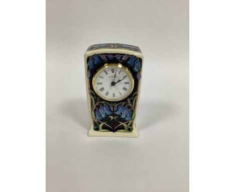 A Moorcroft Pottery Clock, painted in the 'Childhood Hours' design by Rachel Bishop, limited edition No 13/25, signed, impres