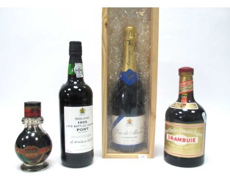 Port &amp; Champagne - Findlater's 1995 Late Bottled Vintage Port, bottled 2000; Duc De Marre Brut Champagne; Drambuie, Rynbe