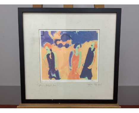 ARR AFTER DEREK MCQUEEN (Sheffield Artist, b.1934) *ARR'Girls Barkers Pool 2', A.P. print, signed and titled by the artist in