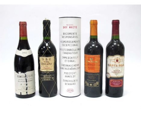 Wine - Four Bottles of Red Wine and One White Wine, in carton. (5)