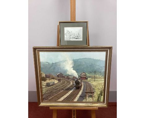 ARR PETER OWEN JONES (1933-1993, Sheffield Artist) *ARRSteam Train - 'Slow Movement Grindleford', oil on canvas, signed lower