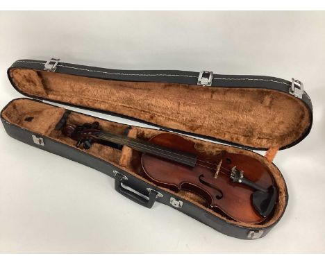 An Early XX Century Violin, with two-piece back, no label, length of back 37cm.