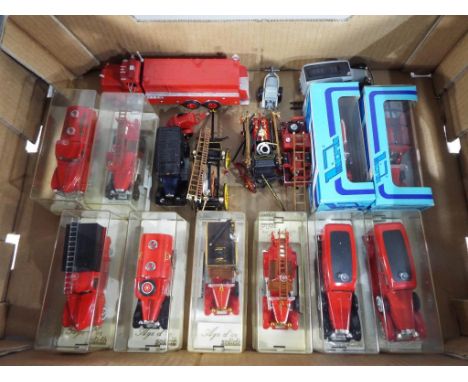 A collection of diecast and kit models of fire appliances to include Solido, Micarola, Elicor, models are predominantly in or