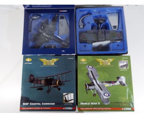 Corgi - four diecast model aeroplanes in 1:72 scale from the Corgi Aviation Archive Collection, all models in original boxes 